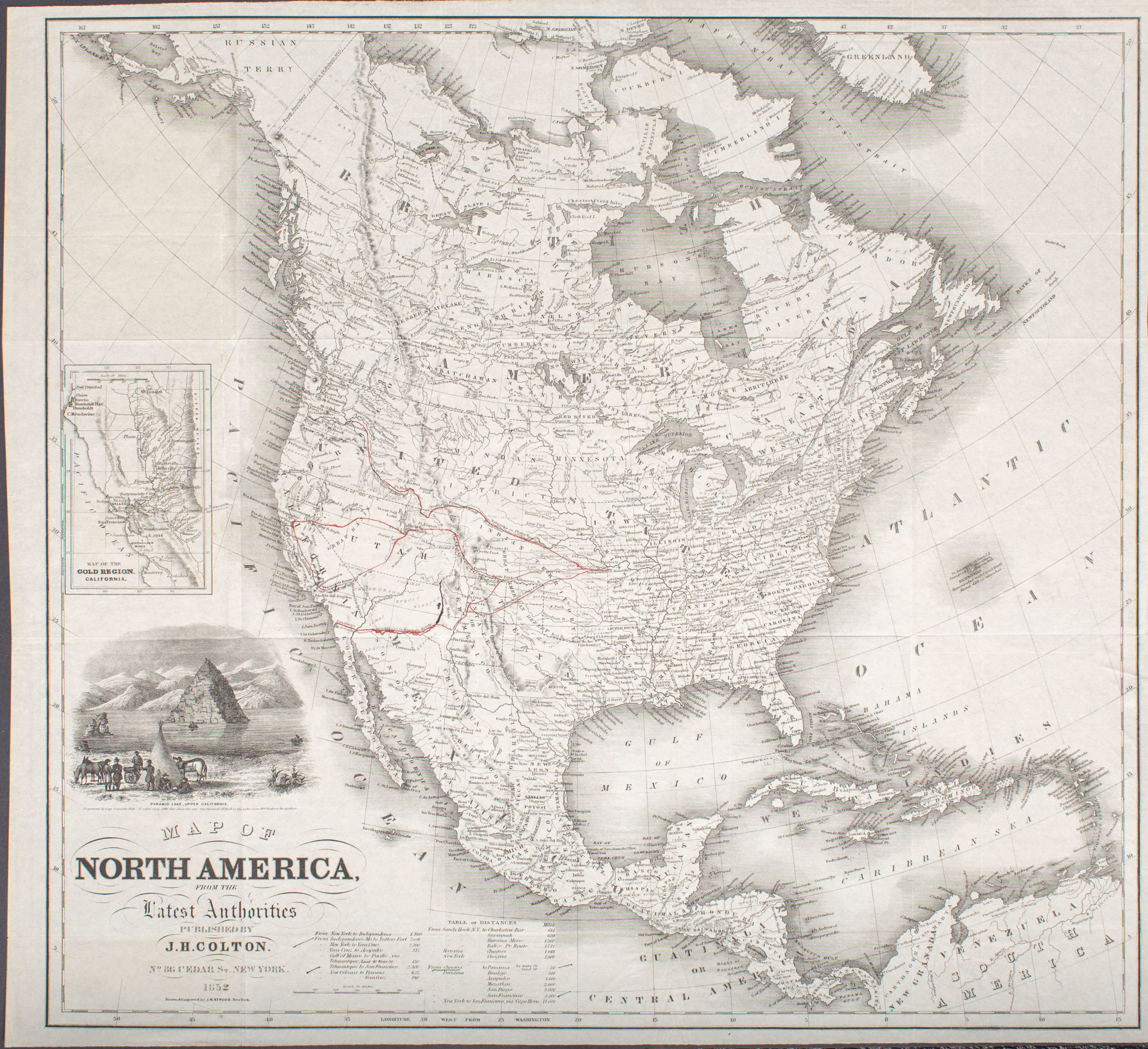 Map of North America from the Latest Authorities