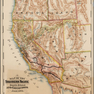 Map of the Southern Pacific Rail Road and Connections. June 1875