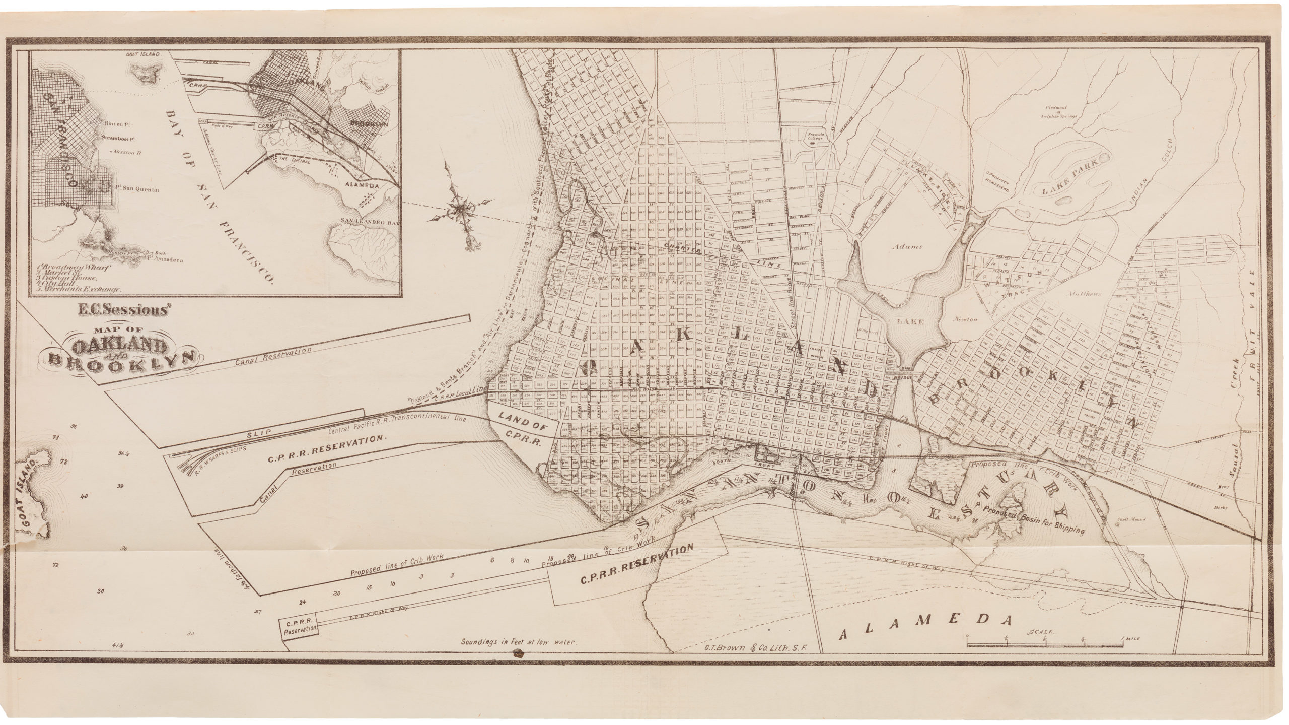 E. C. Sessions' Map of Oakland and Brooklyn