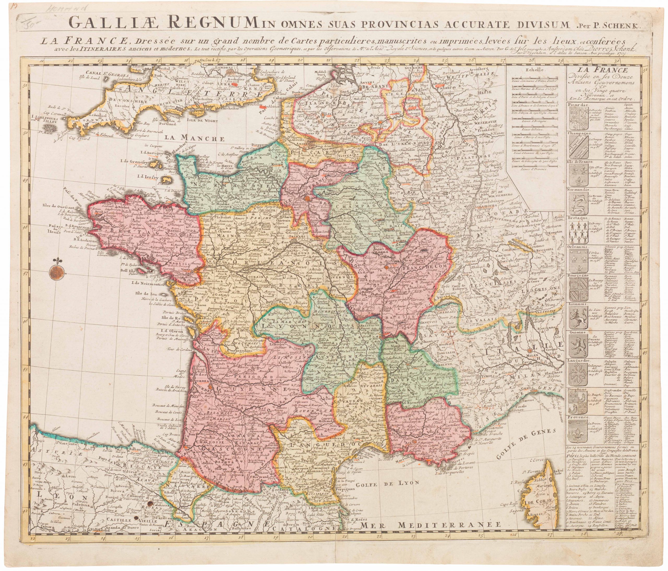 Galliae Regnum in Omnes suas Provincias Accurate Divisum
