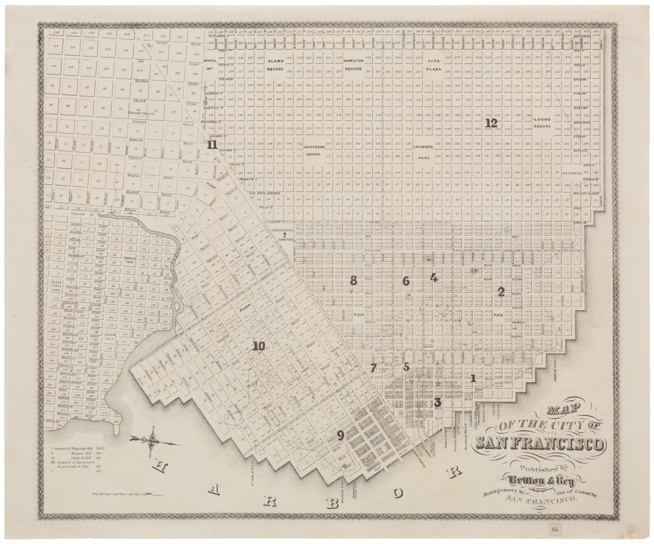 Map of the City of San Francisco Published by Britton & Rey