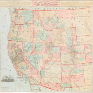 Watson’s New County and Railroad Map of the Western States and Territories