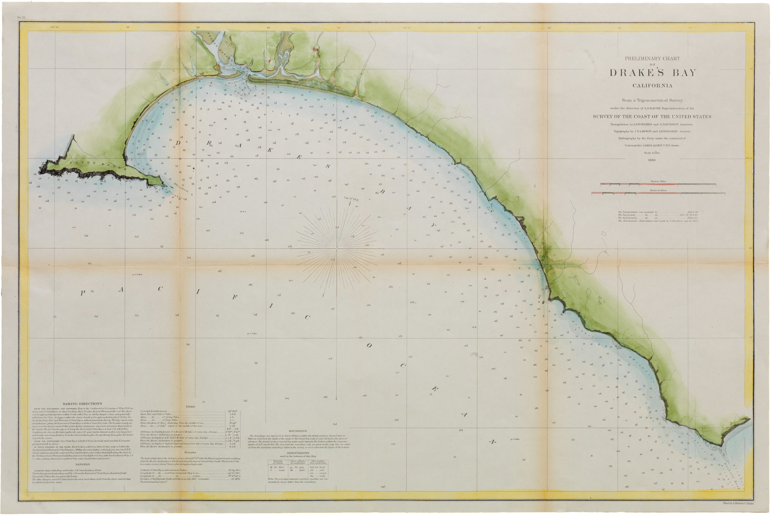 Preliminary Chart of Drake's Bay California