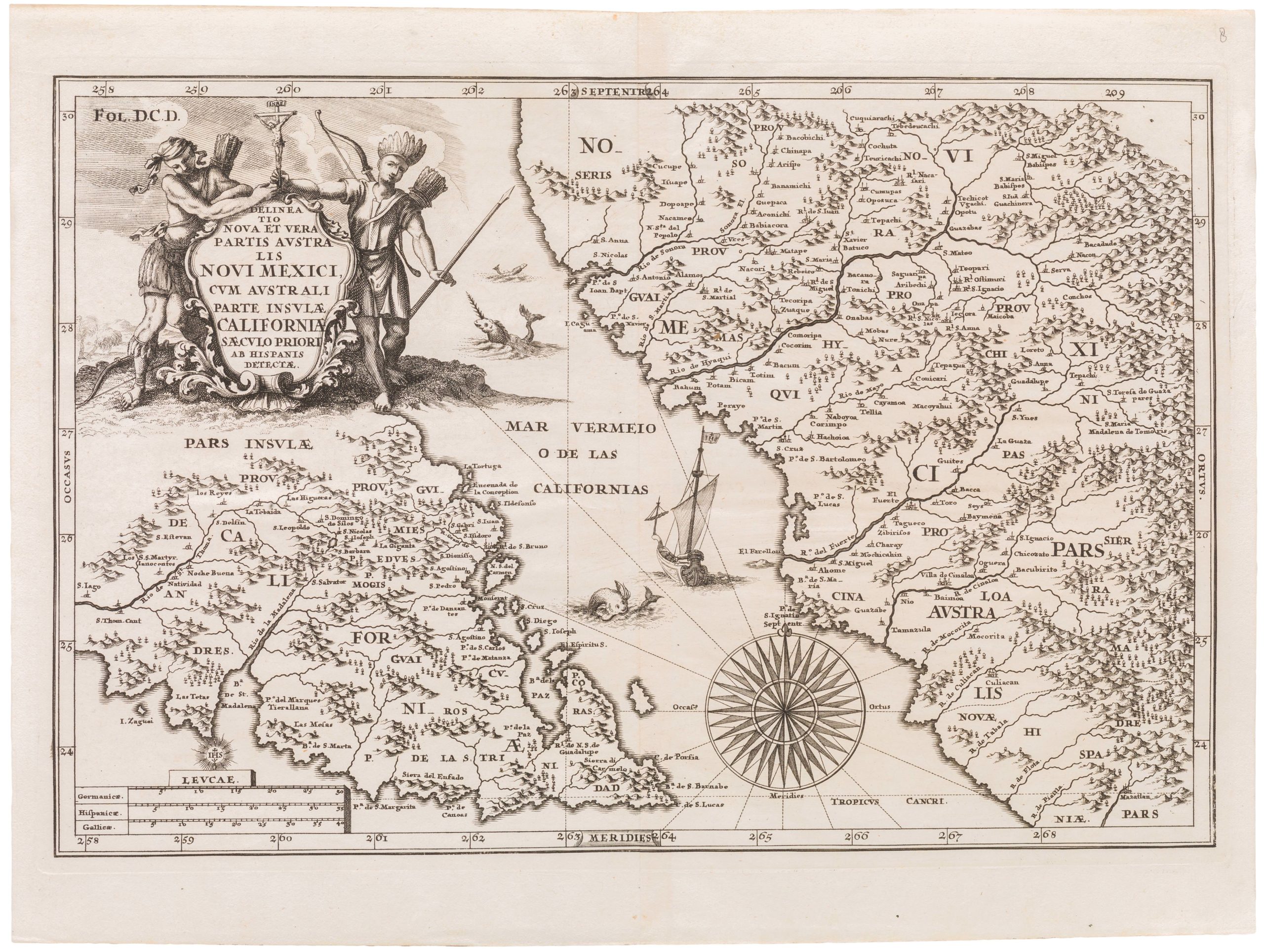 Delineatio Nova Et Vera Partis Australis Novi Mexici