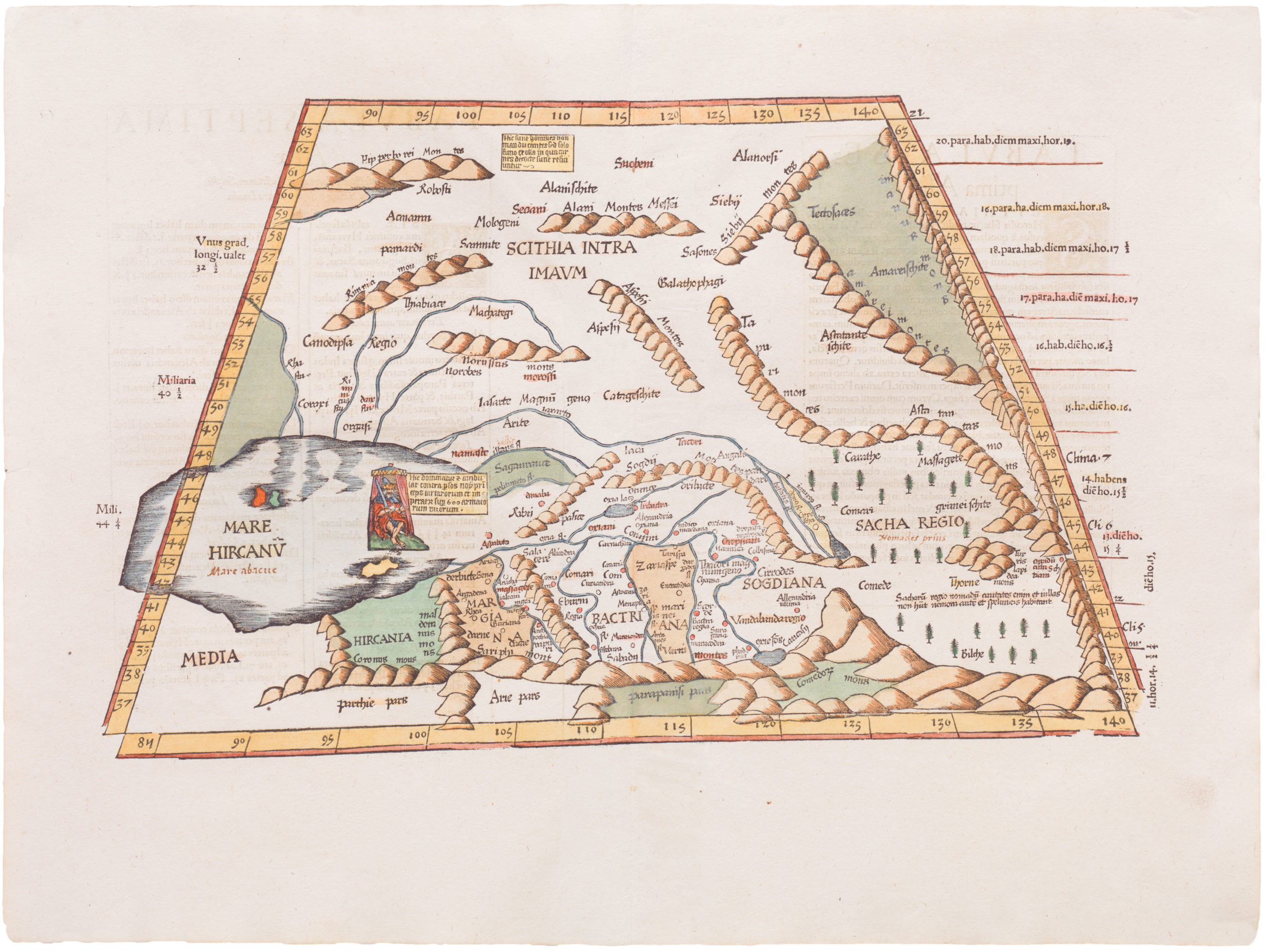 [Title on Verso] Tabula Septima Asiae Complectitur Margianam, Bactrianam, Sogdianam, Sacas, & Scythiam, Intra Imaum Montem