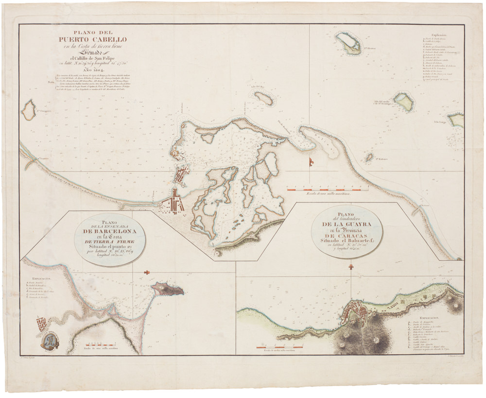 Plano del Puerto Cabello en la Costa de Tierra Firme... [on sheet with ...