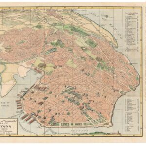 Panoramic and Monumental Map of Havana – Plano Panoramico y Monumental de la Habana