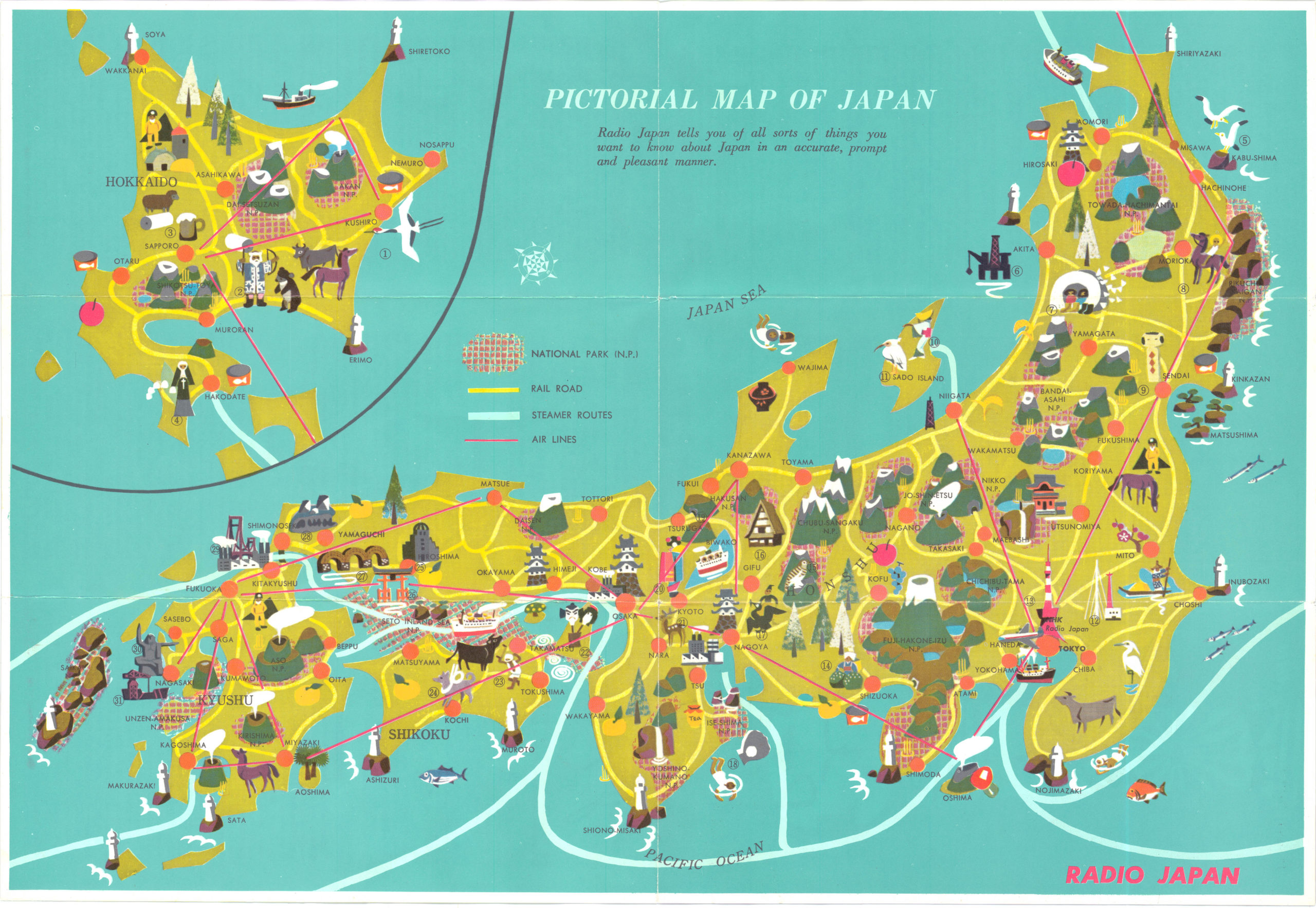 Pictorial map of Japan