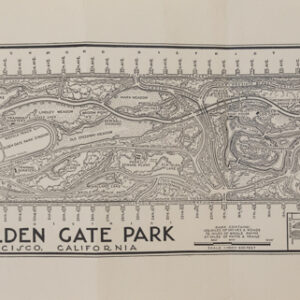 Map of Golden Park. San Francisco, California