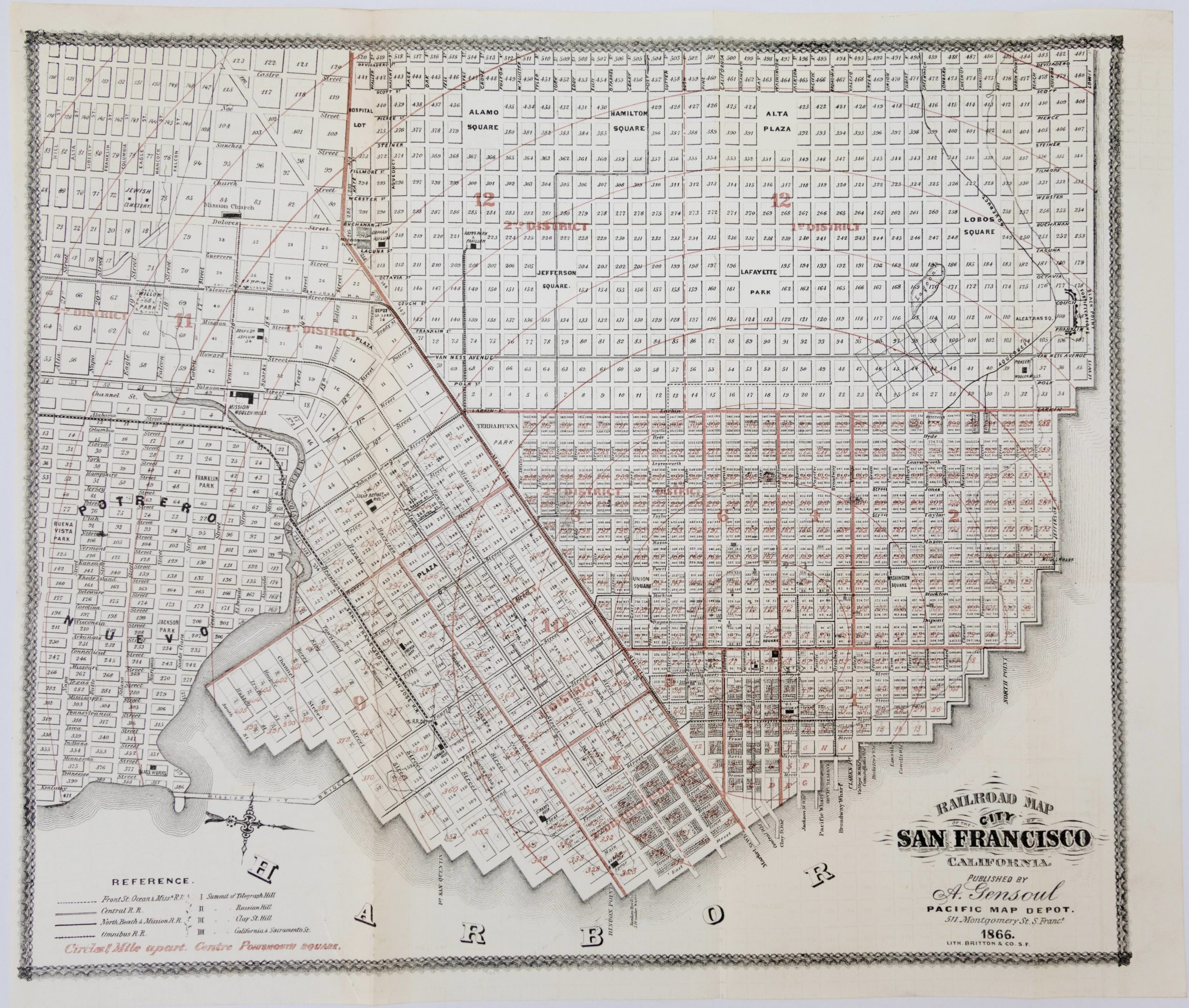 Railroad Map of the City of San Francisco California