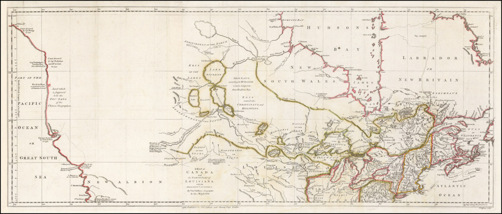 A Map of Canada and the North Part of Louisiana with the Adjacent Countrys