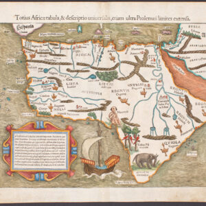 Totius Africae tabula, & descriptio universalis, etiam ultra Ptolemaei limites extensa.