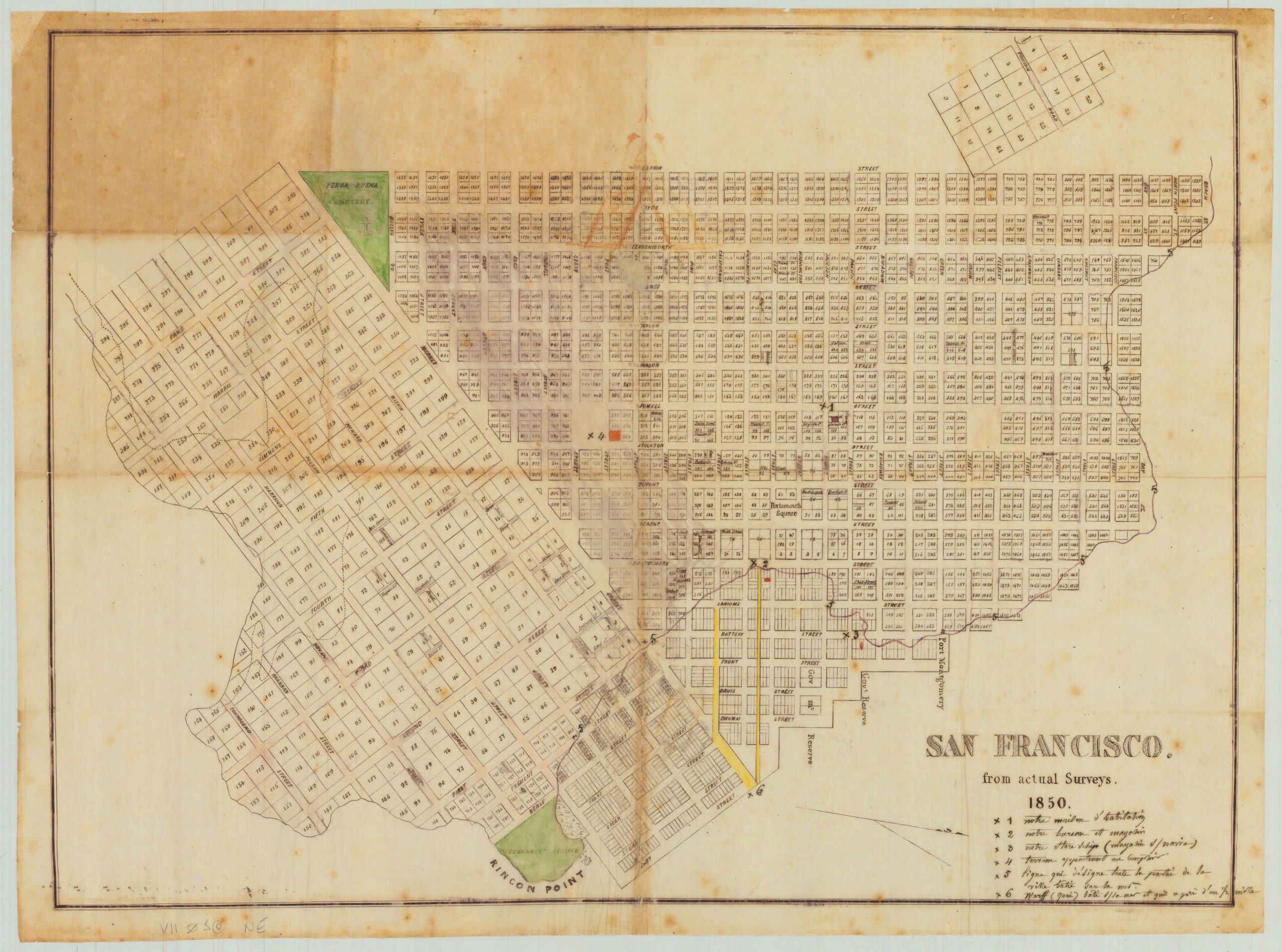 San Francisco. from actual Surveys. 1850.