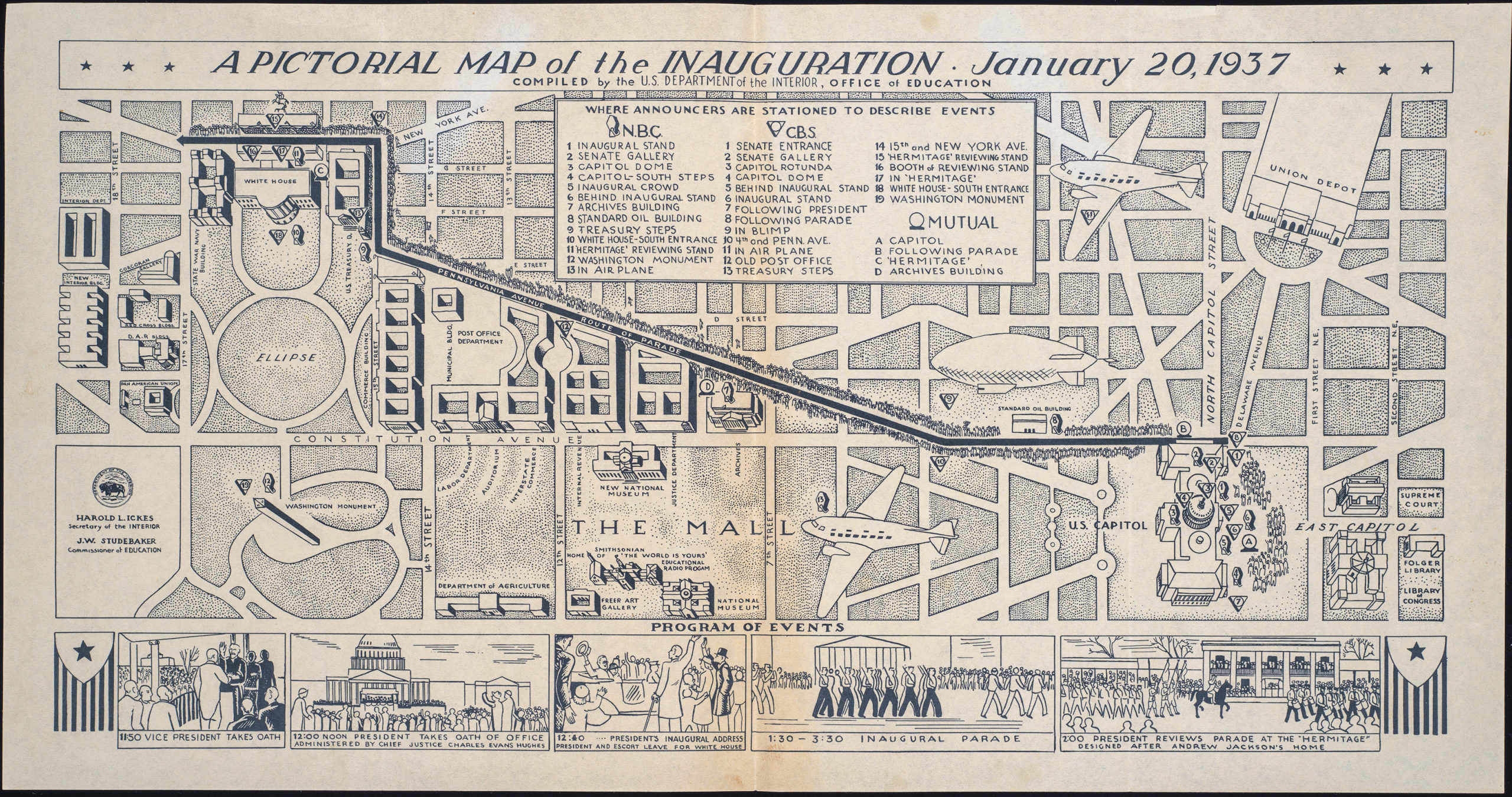 A Pictorial Map of the Inauguration, January 20, 1937