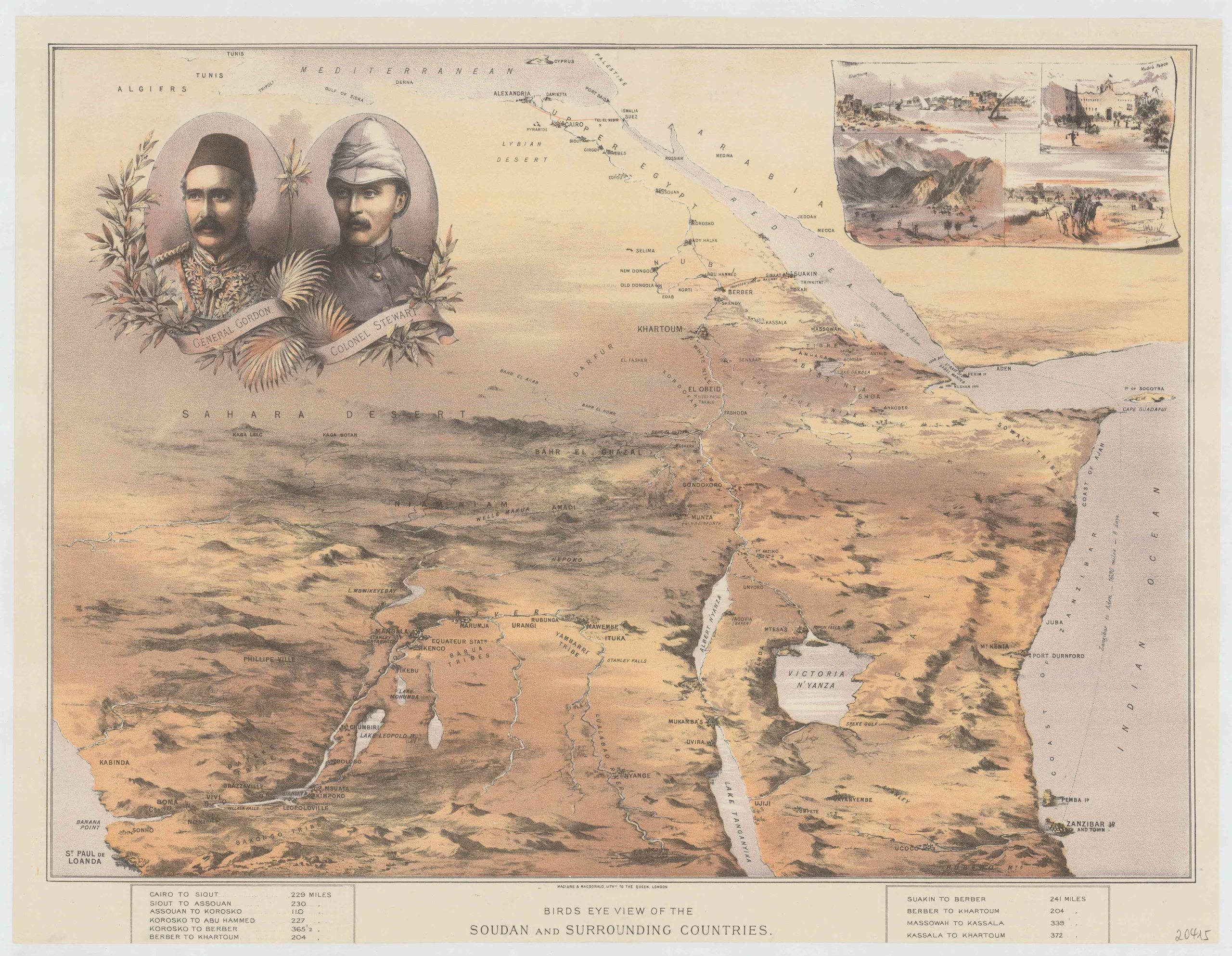 Birds Eye View of the Soudan and Surrounding Countries.