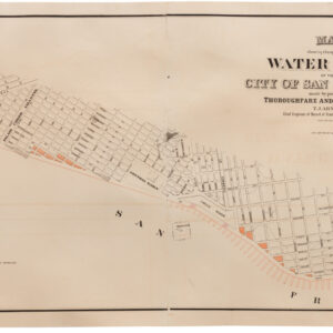 Map showing changes on the Water Front of the City and County of San Francisco made by proposed Thoroughfare and System of Piers. T. J. Arnold. Chief Engineer of Board of State Harbor Commissioners.