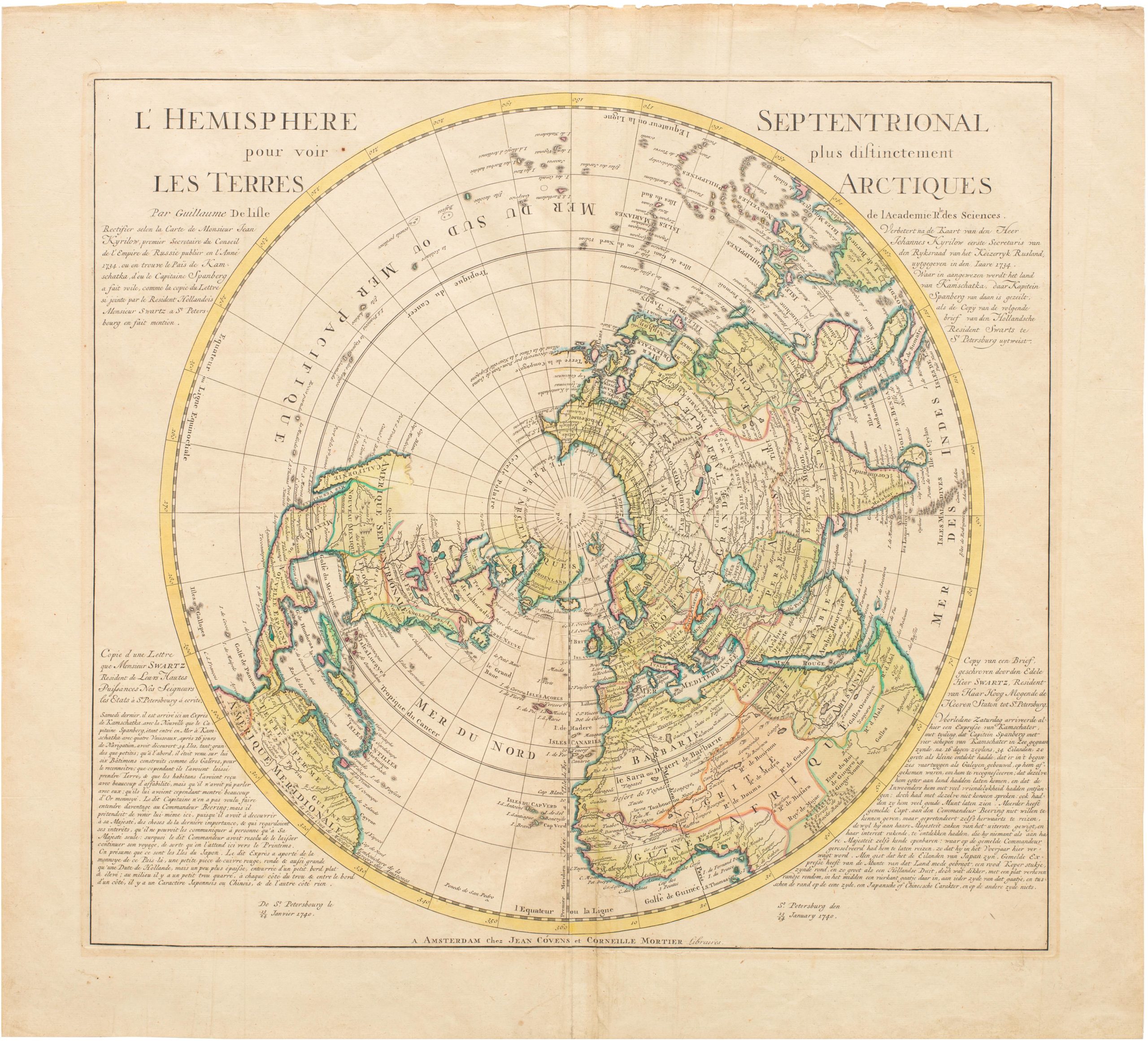 Hemisphere Septentrional pour voir plus distinctement Les Terres Arctiques...