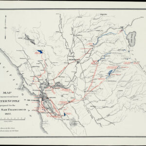 Map showing sources and lines of Water Supply proposed for the City of San Francisco 1877