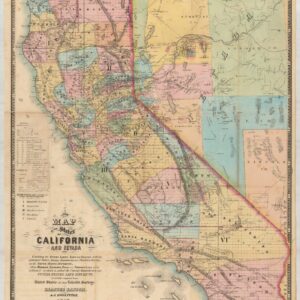A New Map of the States of California and Nevada…Exhibiting the Rivers, Lakes, Bays and Islands, with the principal Towns, Roads, Railroads and Transit Routes to the Silver Mining Districts…1867