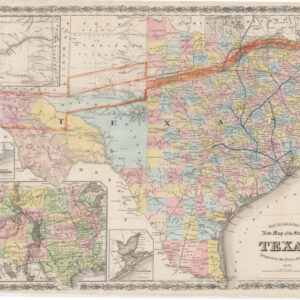 Richardson’s New Map of the State of Texas Including Part of Mexico Compiled From Government Surveys and Other Authentic Documents…1873