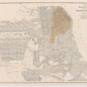1906 Britton & Rey’s Map of Greater San Francisco Showing Burned District