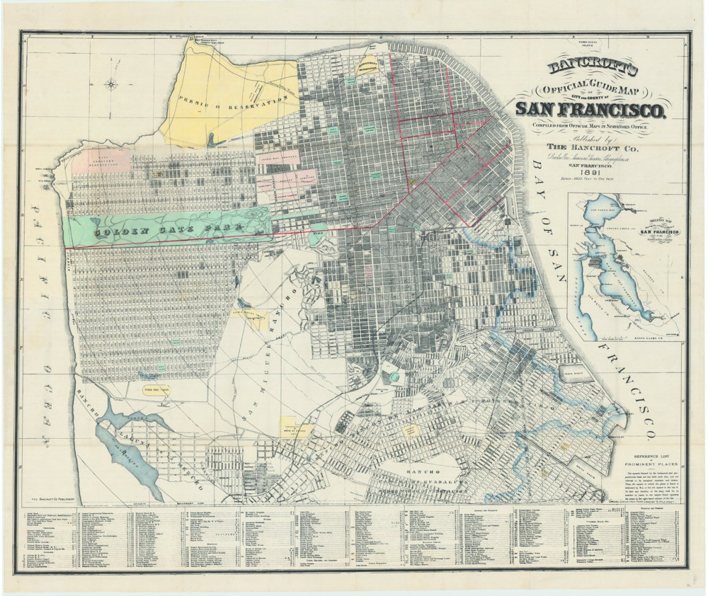 Bancroft's Official Guide Map of the City and County of San Francisco ...