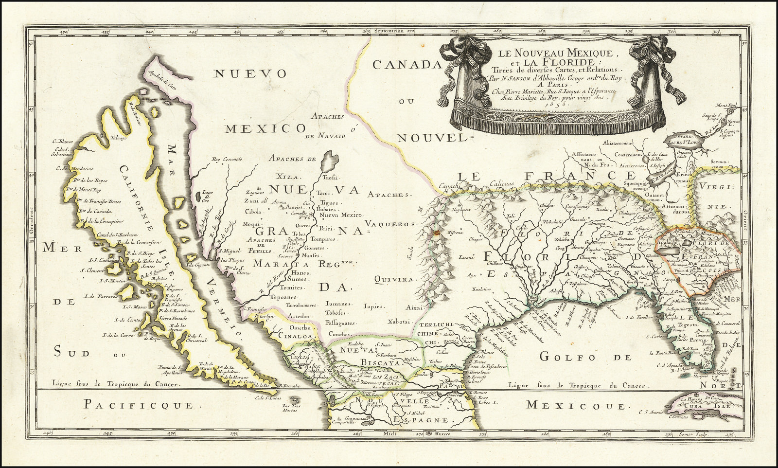 Le Nouveau Mexique et La Floride: Tirees de diverses Cartes, et Relations