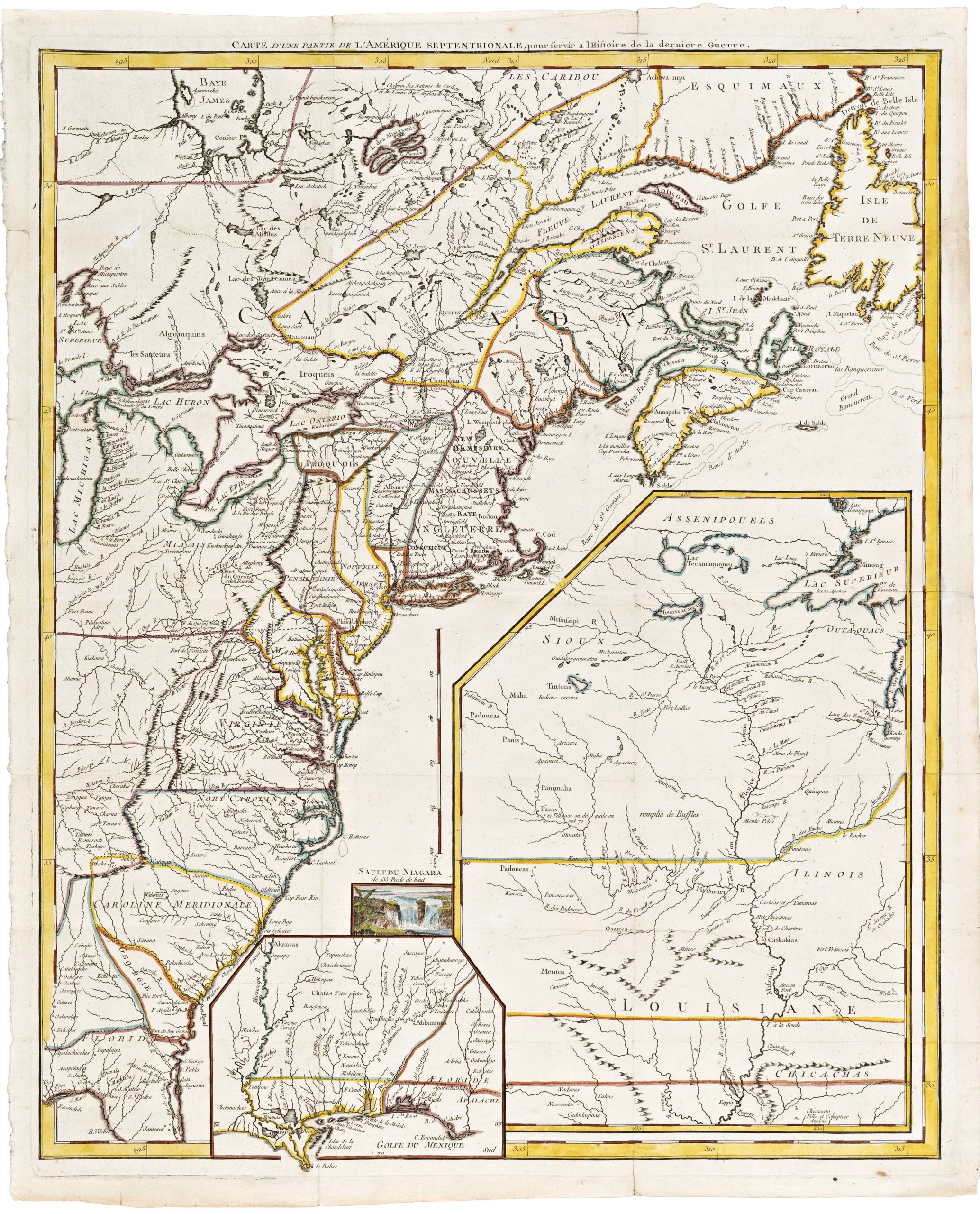 Carte D'Une Partie De L'Amerique Septentrionale, pour servir a l'Histoire derniere Guerre