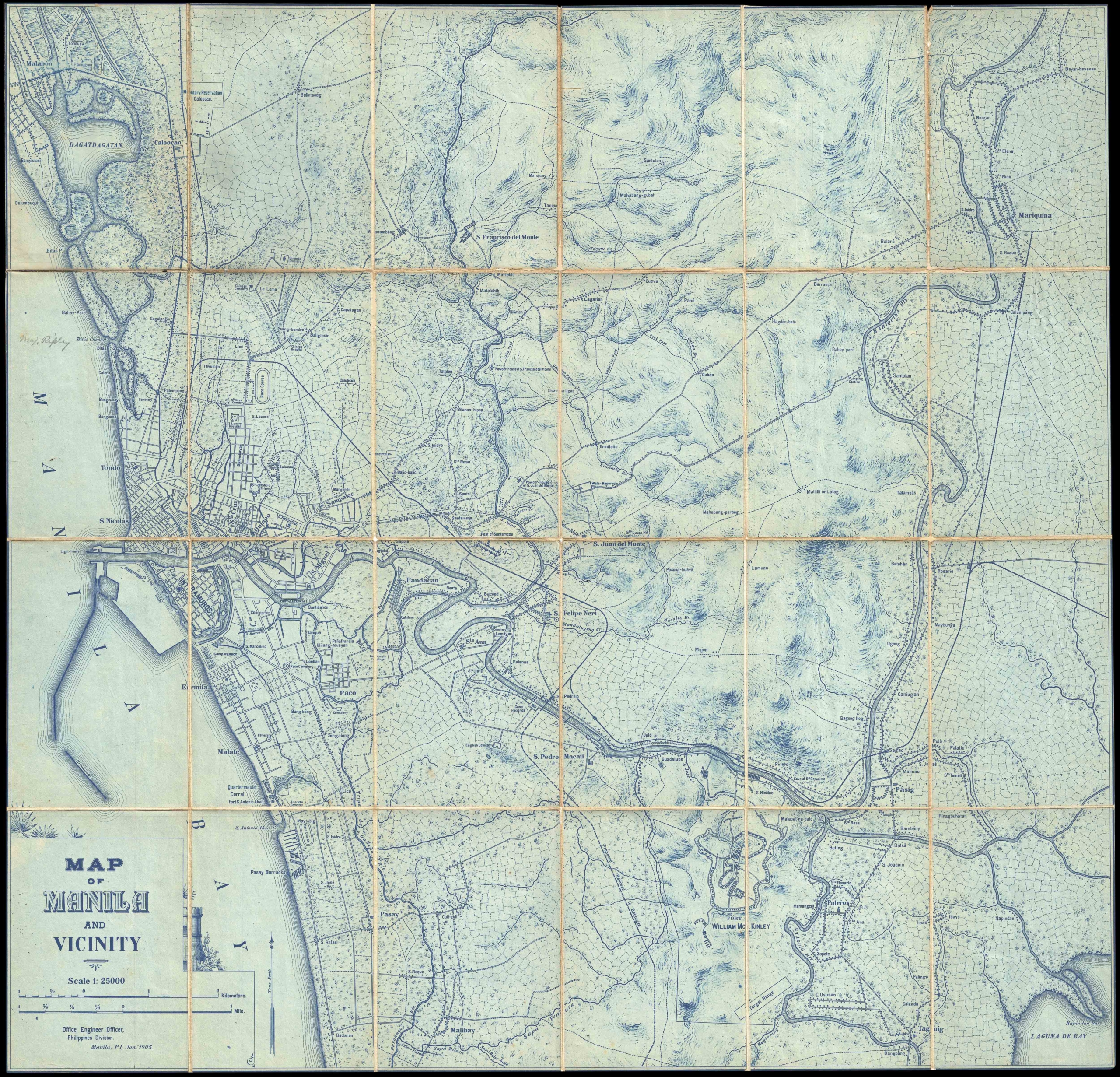 Map of Manila and Vicinity.