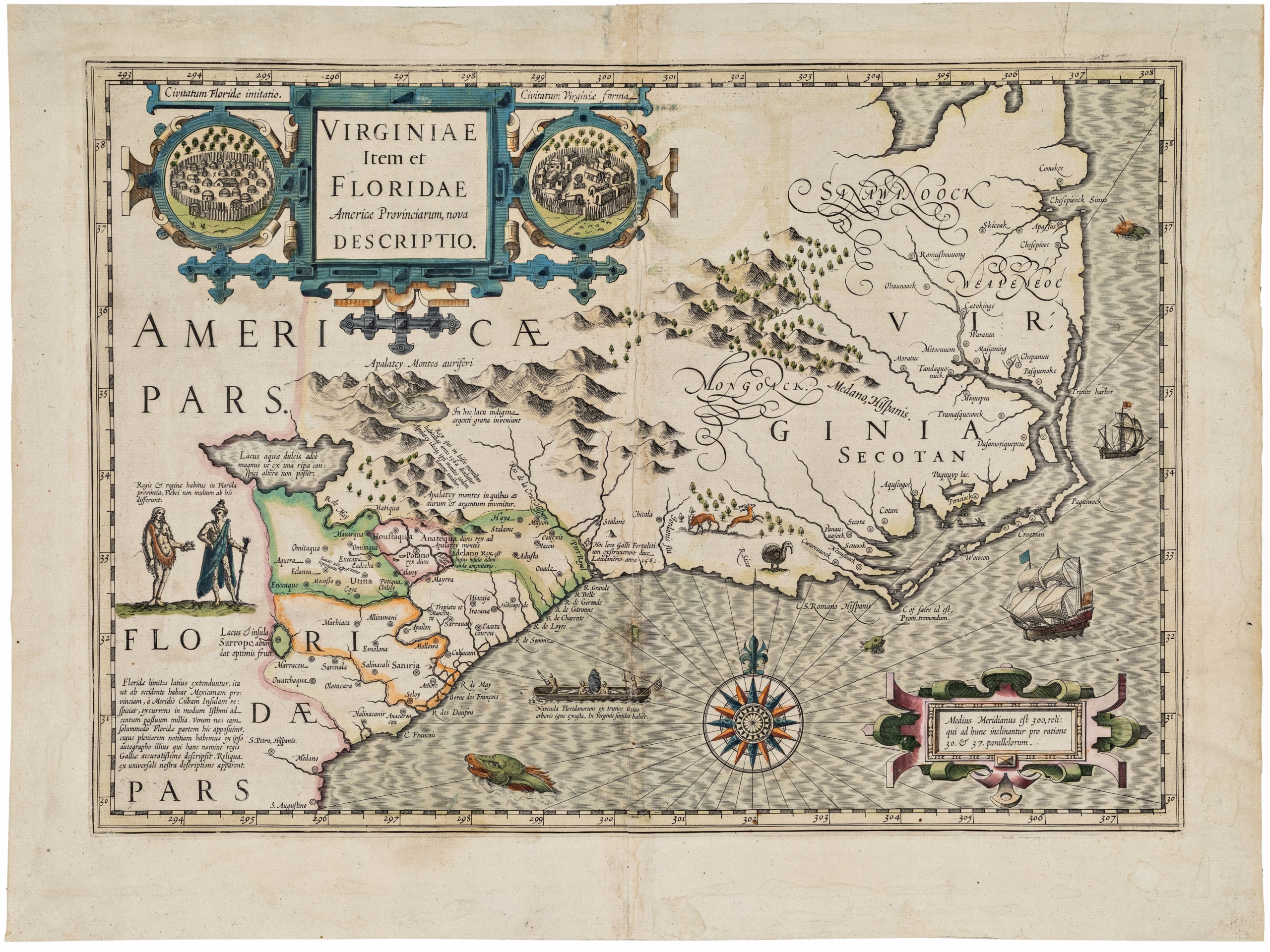 Virginiae Item et Floridae Americae Provinciarum, nova Descriptio.