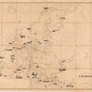 Carte pittoresque & maritime de l’Europe: indiquant la division des Etats, les routes et chemins de fer…