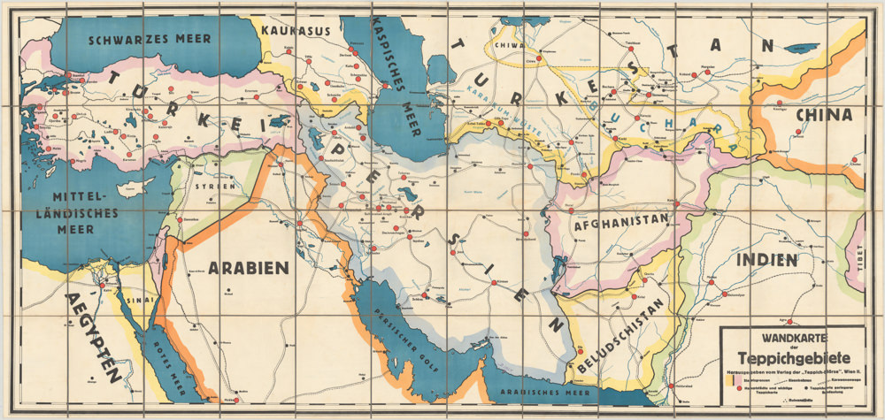 Wandkarte der Teppichgebiete