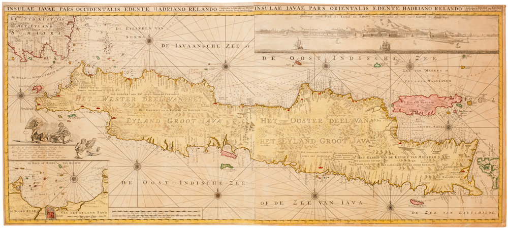 Insulae Iavae Pars Occidentalis Edente Hadriano Relando...Insulae Iavae Pars Orientalis Edente Hadriano Relando