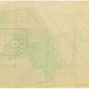 Flood Property Atherton, California. Scale 1″=300′ Apr. 1936. Layout No. 8. By James & Waters – Subdivision Engr’s, Burlingame – Redwood City