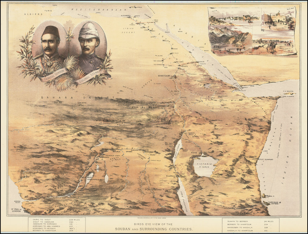 Birds Eye View of the Soudan and Surrounding Countries.