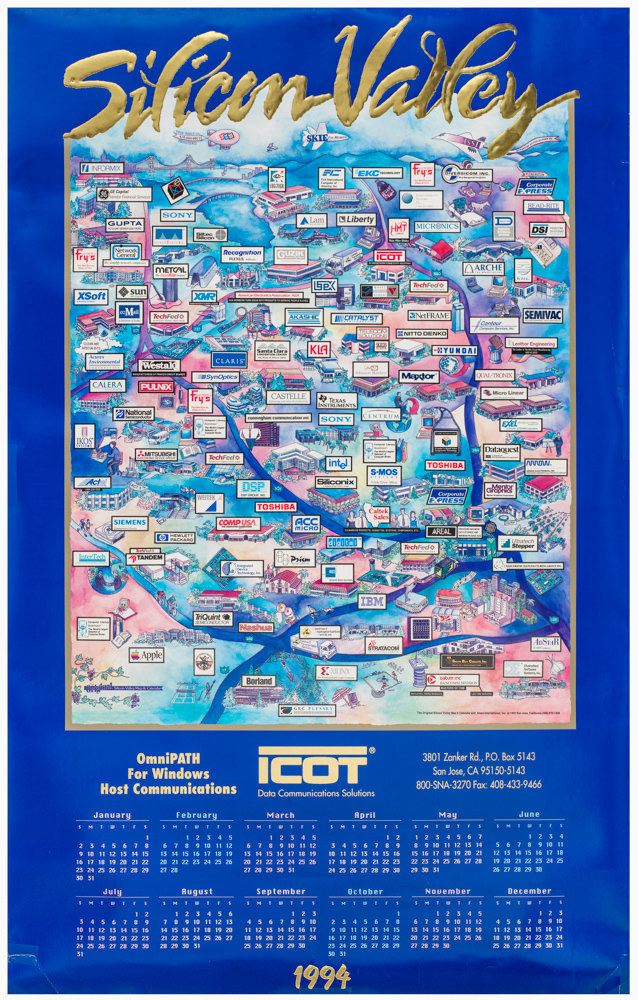 The Original Silicon Valley Map & Calendar [1994]