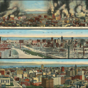 [Sequential Panoramic Triptych] The Burning City, The Ruins, and the Business Section of San Francisco