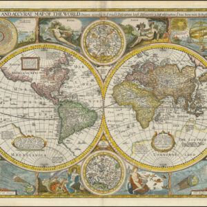 A New and Accurat Map of the World Drawne according to ye truest Descriptions latest Discoveries & best observations yt have beene made by English or Strangers. 1651.