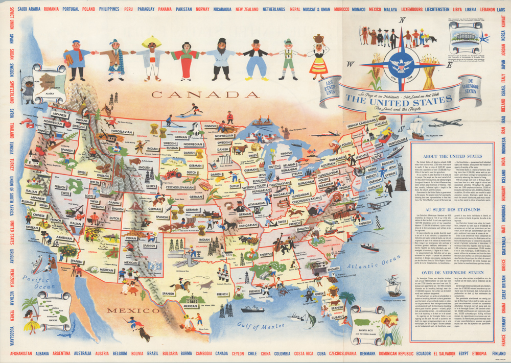 [1958 Brussels World’s Fair] The United States The Land of the People / Les Etats-Unis Le Pays et ses Habitants / De Verenigde Staten hed Land en het Volk