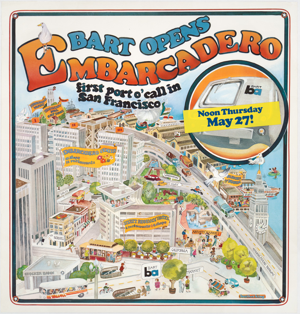 Bart Opens Embarcadero. First port o'call in San Francisco