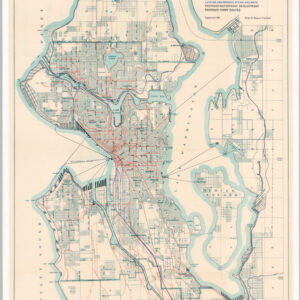 A Map for the City of Seattle and adjacent territory accompanying a report of MUNICIPAL PLANS COMMISSION.