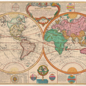 Mappe-monde, ou carte générale de la terre et des mers, suivant les dernières observations…