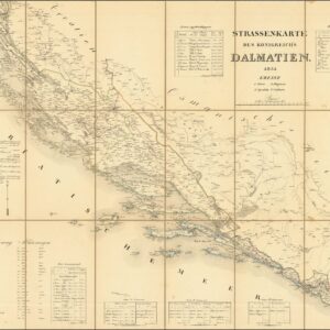 Strassen-Karte des Königreich’s Dalmatien. 1831