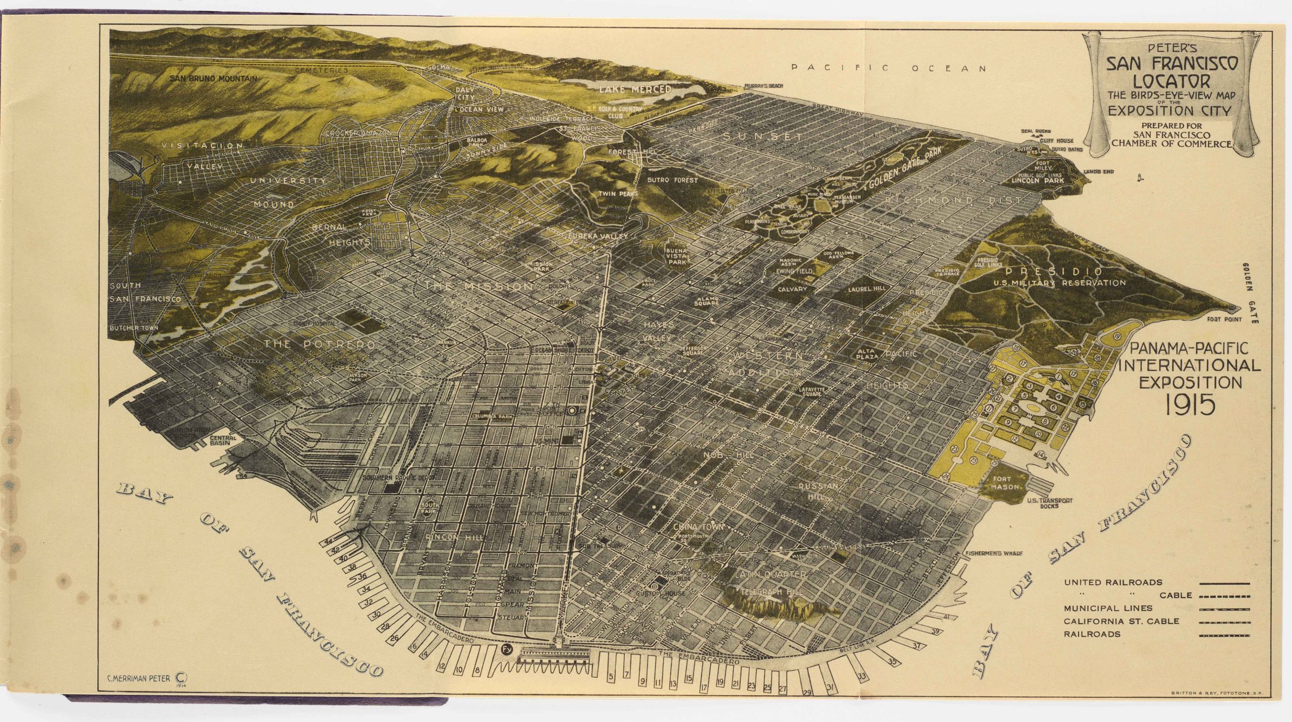 Peter's San Francisco locator: The bird's-eye-view of the Exposition city