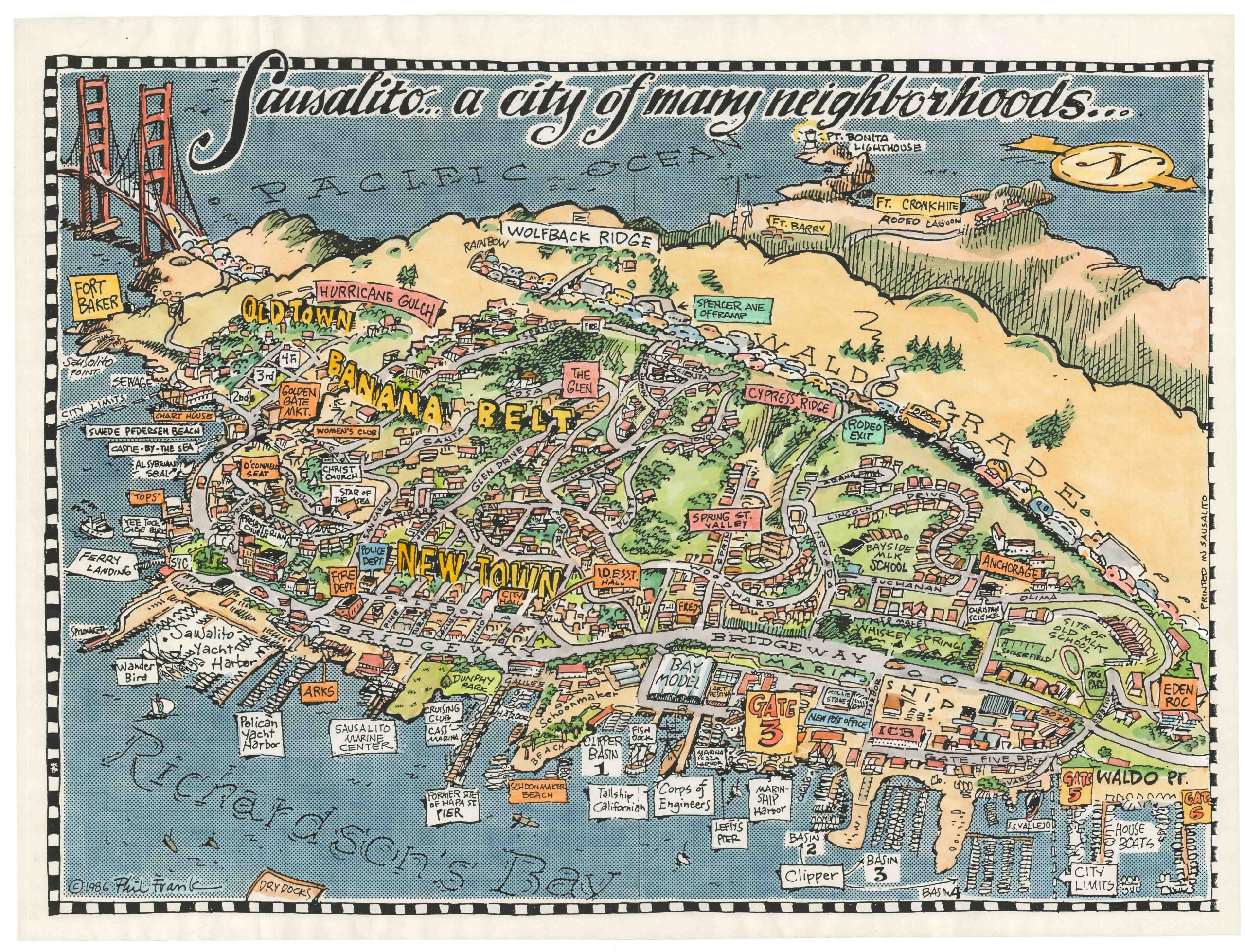 Sausalitoa city of many neighborhoods - Neatline