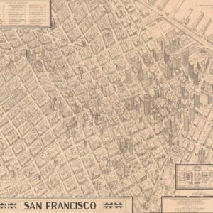 A bird’s-eye panoramic map of San Francisco