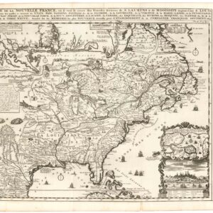Carte de la Nouvelle France, où se voit le cours des Grandes Rivieres de S. Laurens & de Mississipi…