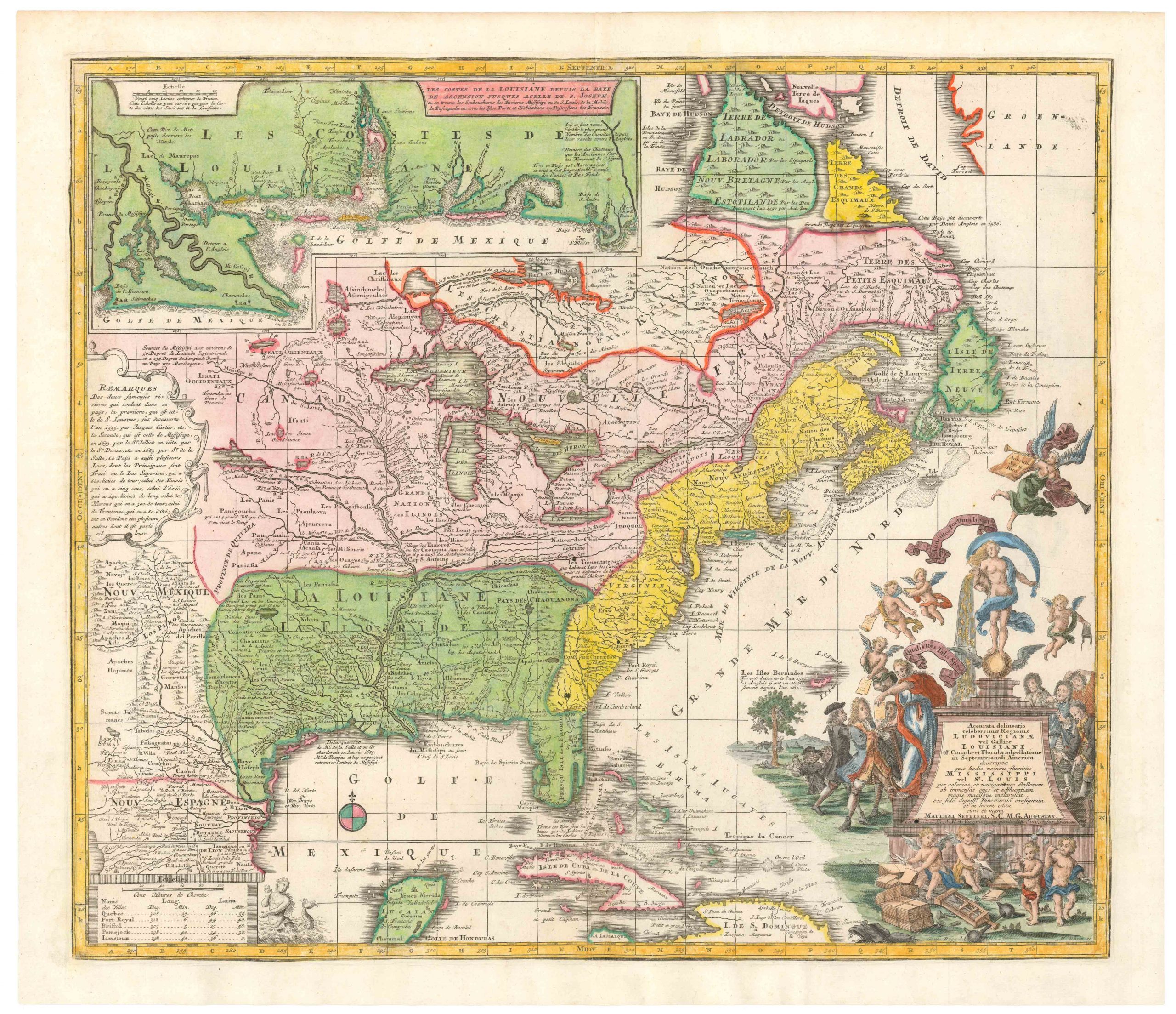 Accurata delineatio celeberrimae Regionis Ludovicianae vel Gallice Louisiane ol. Canadae et Floridae Adpellatione in Septemtrionali America Descriptae quae Hodie Nomine Fluminis Mississippi vel St. Louis