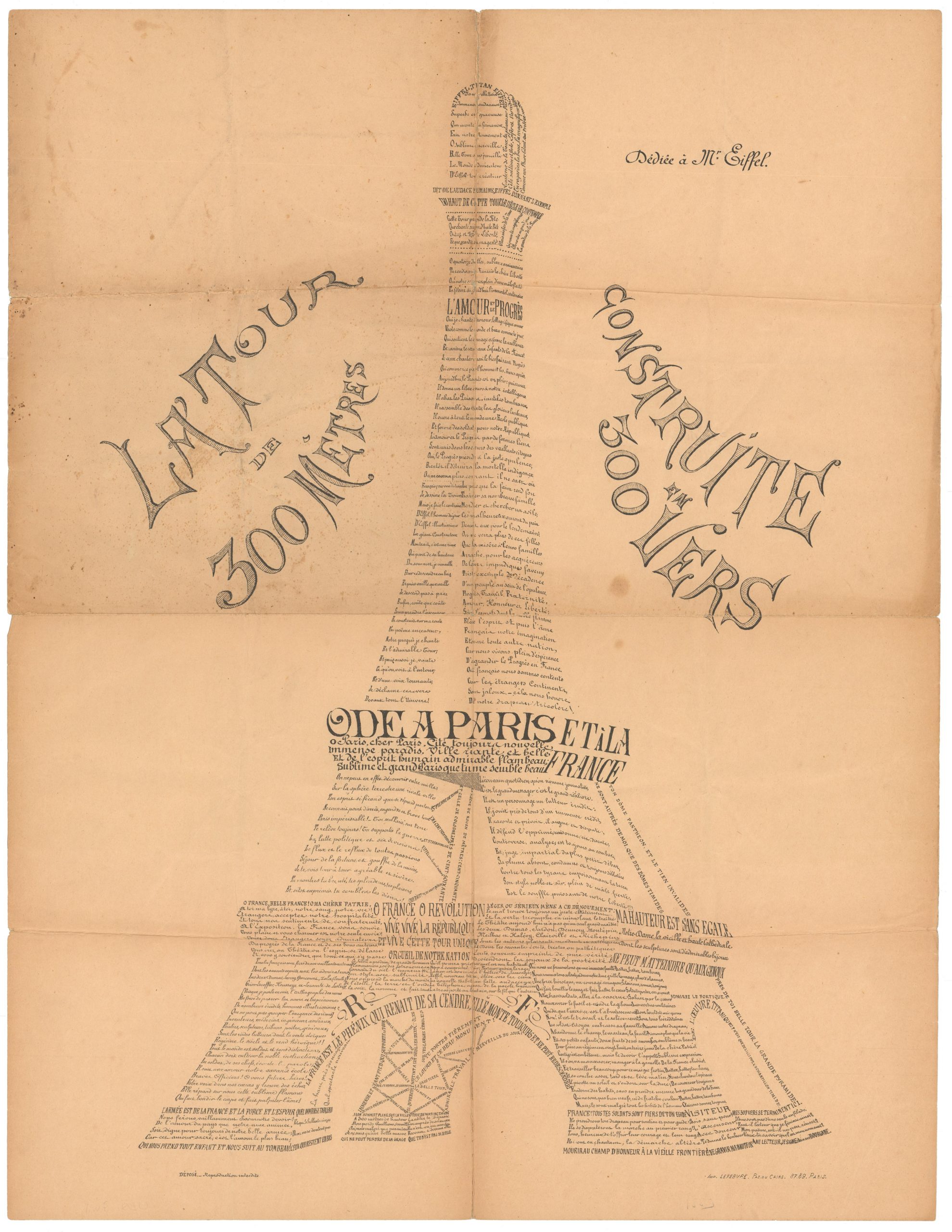 La Tour de 300 mètres, construite en 300 vers