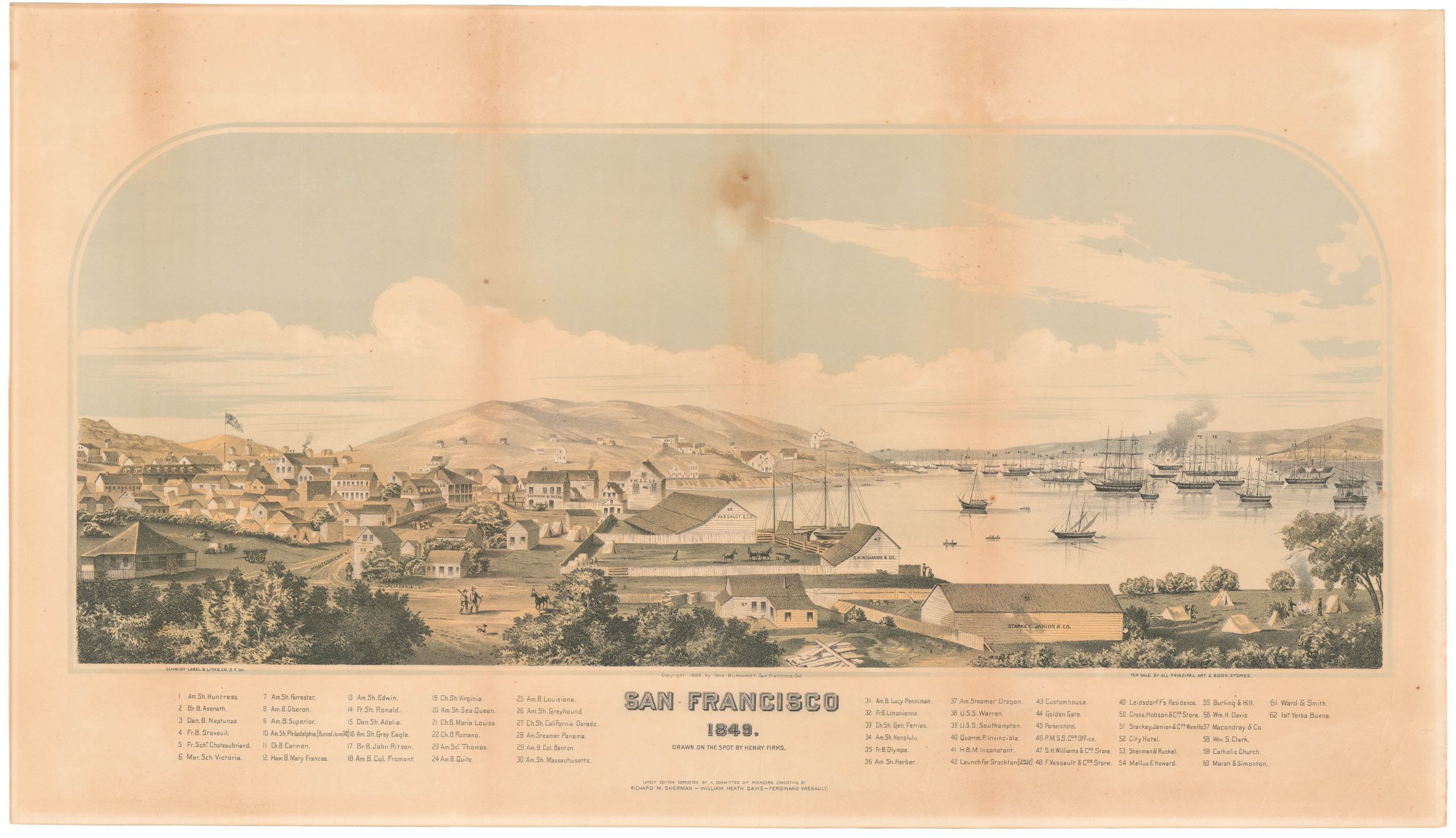 San Francisco 1849, Drawn on the Spot by Henry Firks